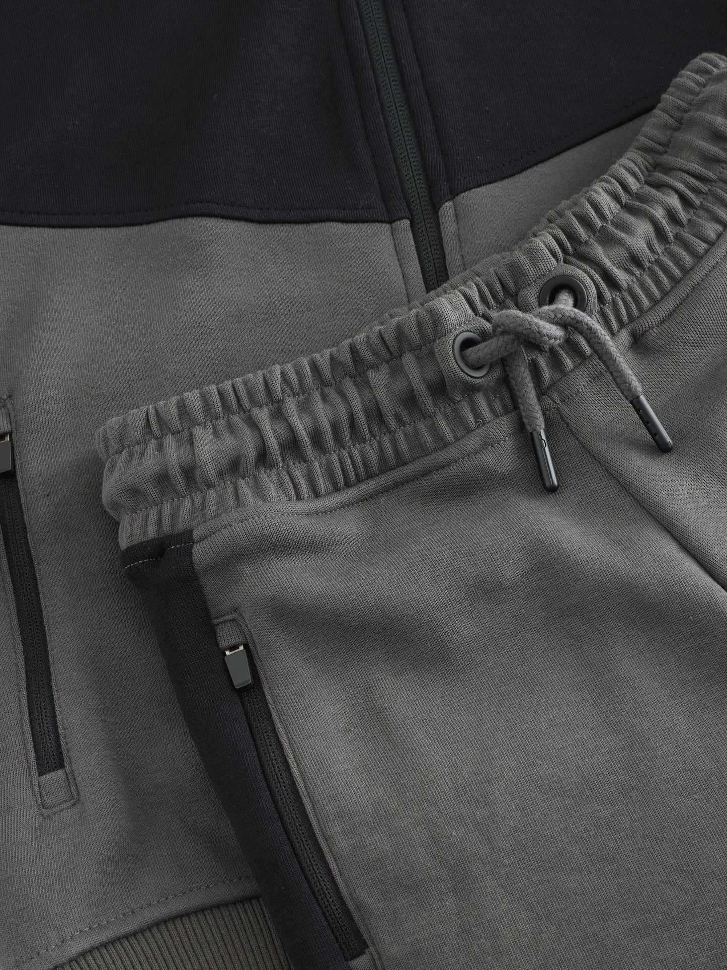 Charcoal Grey Tech Sportswear Hoodie and Joggers Set
