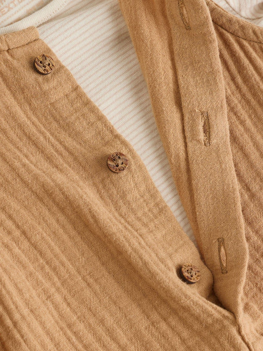 Brown Baby Dungarees and Bodysuit Set (0mths-2yrs) image 3