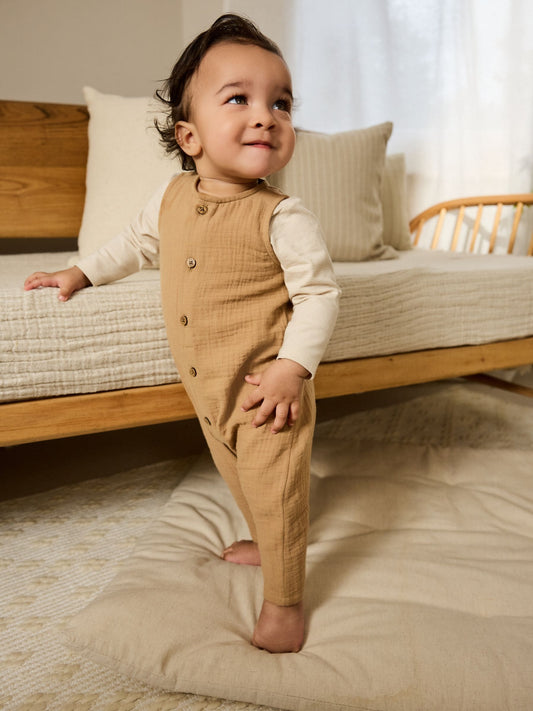 Brown Baby Dungarees and Bodysuit Set (0mths-2yrs) image 1