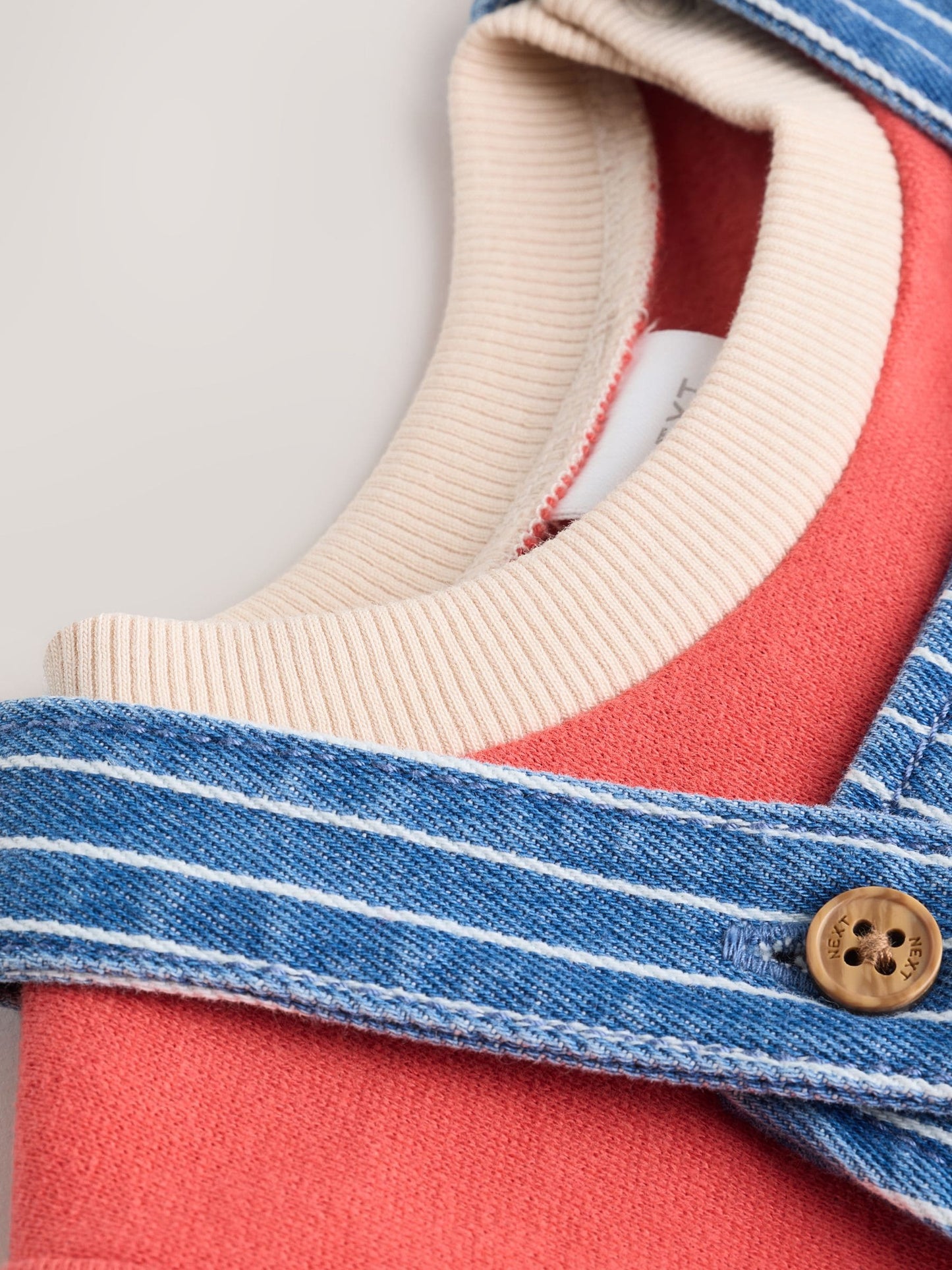 Bright Character Stripe Baby Denim Dungarees and Bodysuit Set (0mths-2yrs) image 4