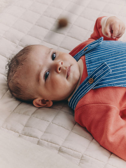 Bright Character Stripe Baby Denim Dungarees and Bodysuit Set (0mths-2yrs)