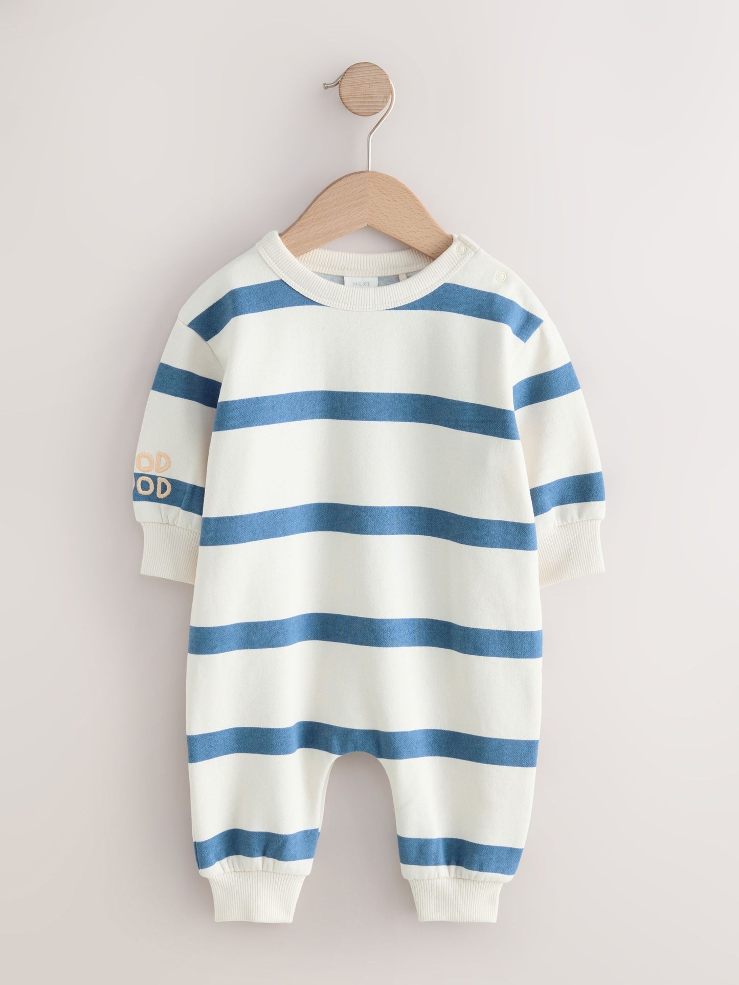 Blue Stripe Baby Sweat Romper (0mths-3yrs) image 5