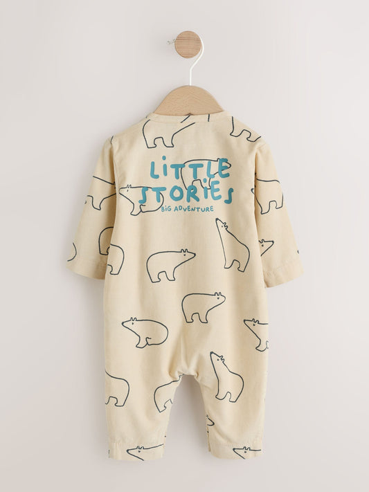 Cream/Blue Polar Bear Baby Romper (0mths-2yrs) image 1