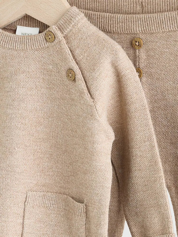 Neutral Baby Knitted Jumper and Leggings Set (0mths-2yrs)