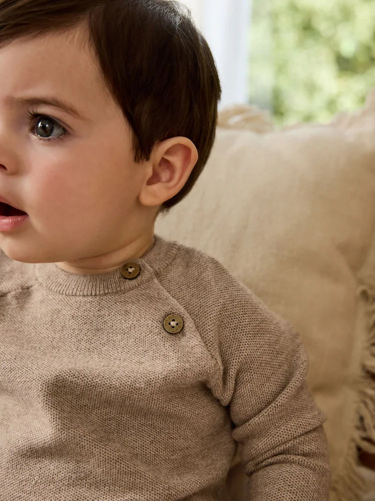 Neutral Baby Knitted Jumper and Leggings Set (0mths-2yrs)