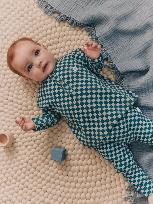 Green Checkerboard Baby Top and Leggings Set 2 Piece (0mths-3yrs) image 1