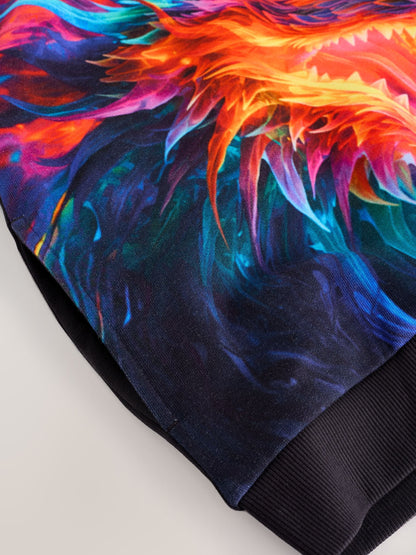 Black Dragon Older Boys Graphic Print Hoodie (3-16yrs)