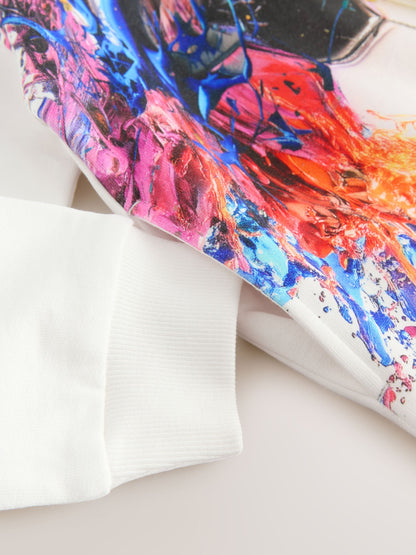 White Football Older Boys Graphic Print Hoodie (3-16yrs)