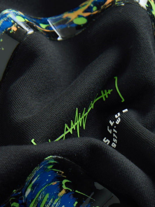 Black Headphones Older Boys Graphic Print Hoodie (3-16yrs)