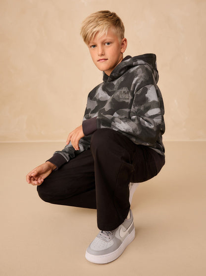 Mono Camo Older Boys Graphic Print Hoodie (3-16yrs)