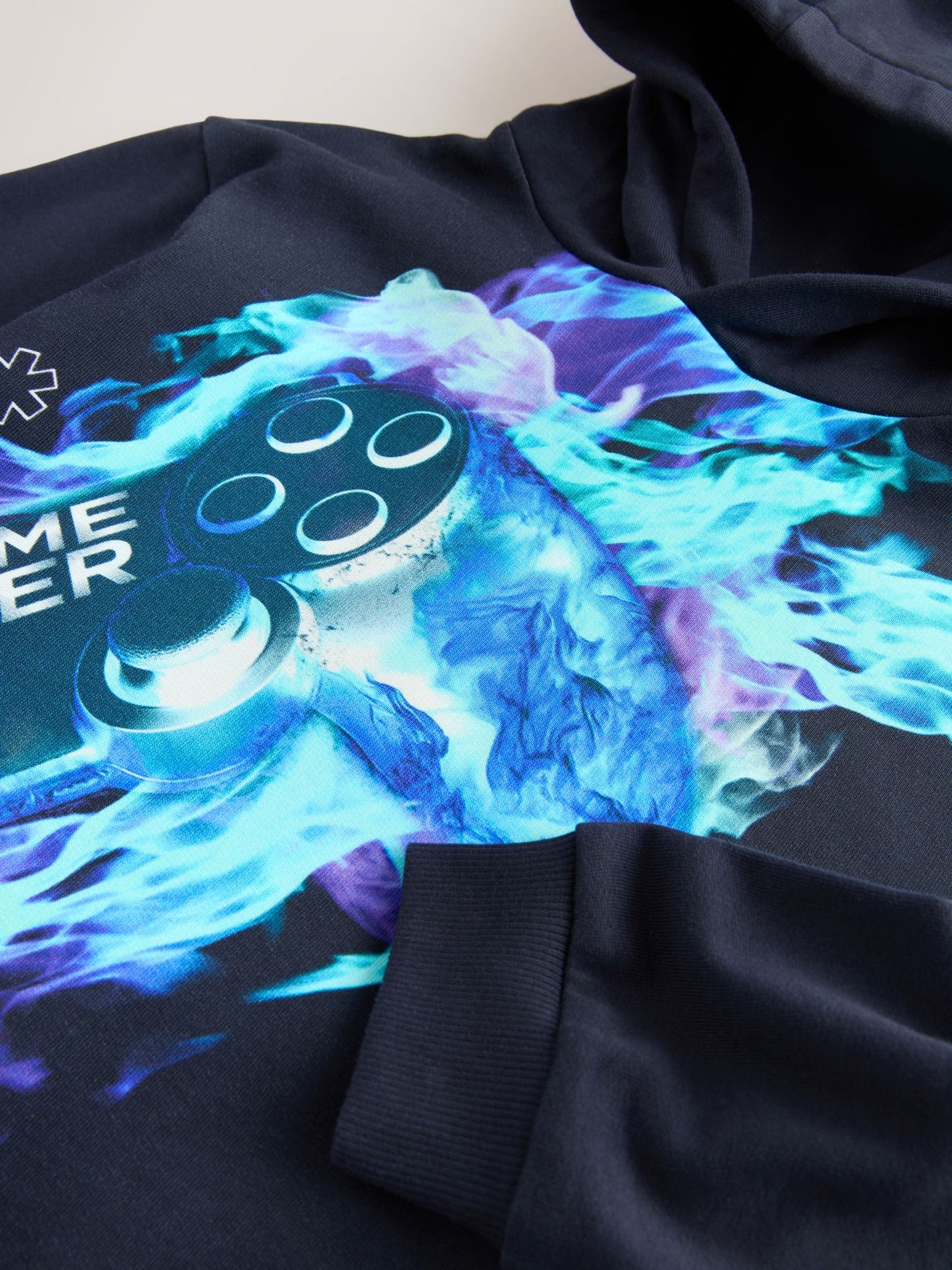 Navy Controller Older Boys Graphic Print Hoodie (3-16yrs)