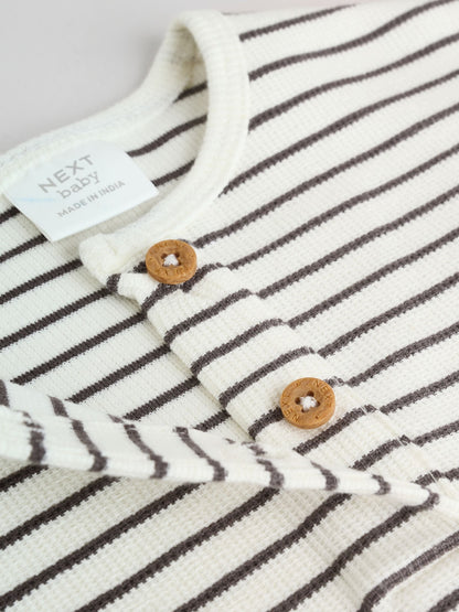 Mono Stripe Baby Long Sleeve T-Shirts 4 Pack (0mths-2yrs) image 4