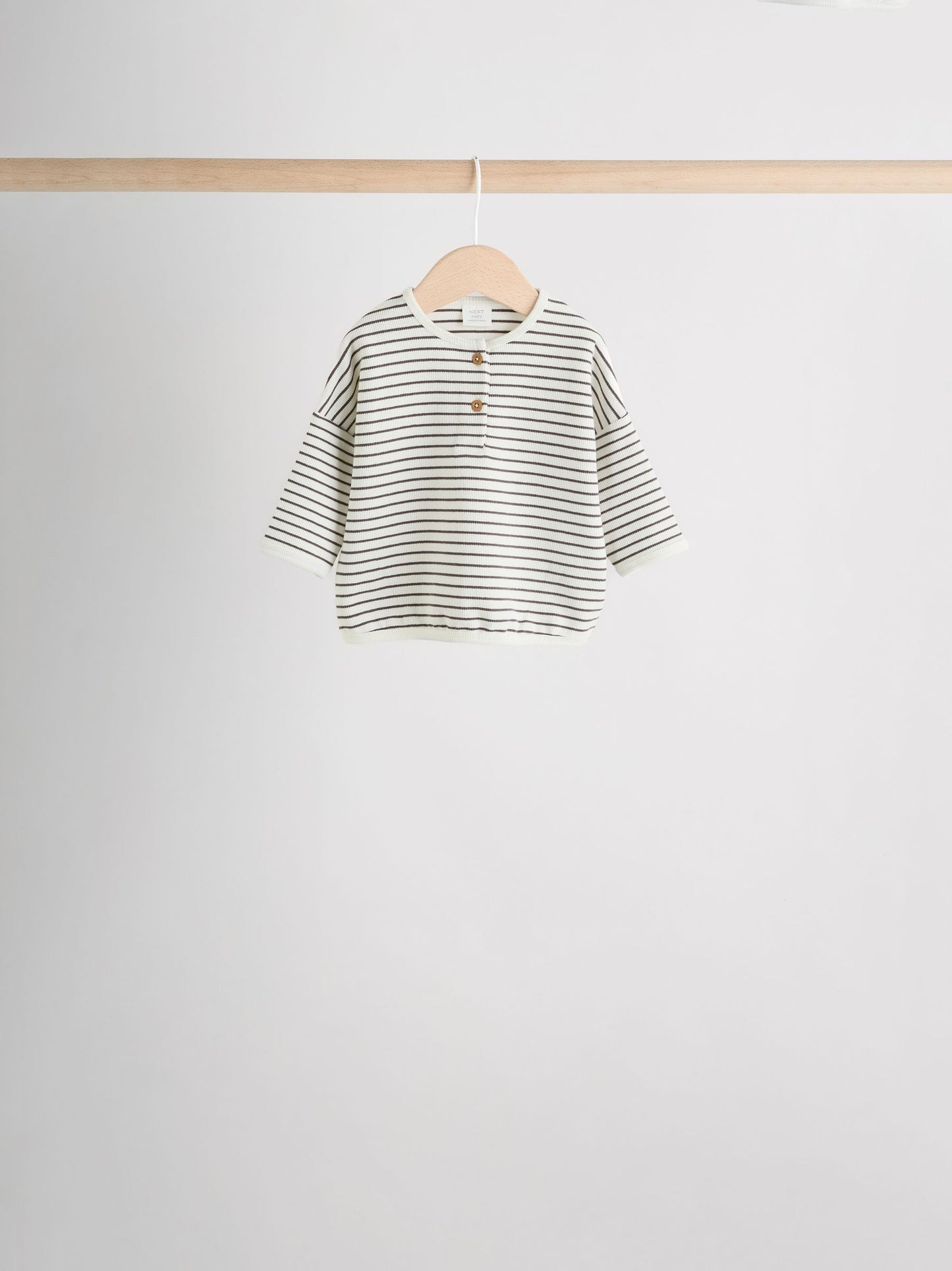 Mono Stripe Baby Long Sleeve T-Shirts 4 Pack (0mths-2yrs) image 3