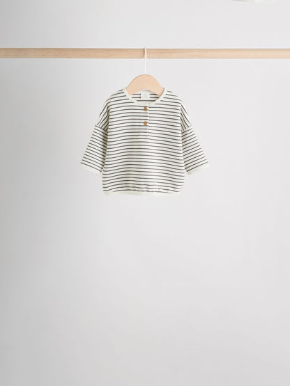 Mono Stripe Baby Long Sleeve T-Shirts 4 Pack (0mths-2yrs) image 3