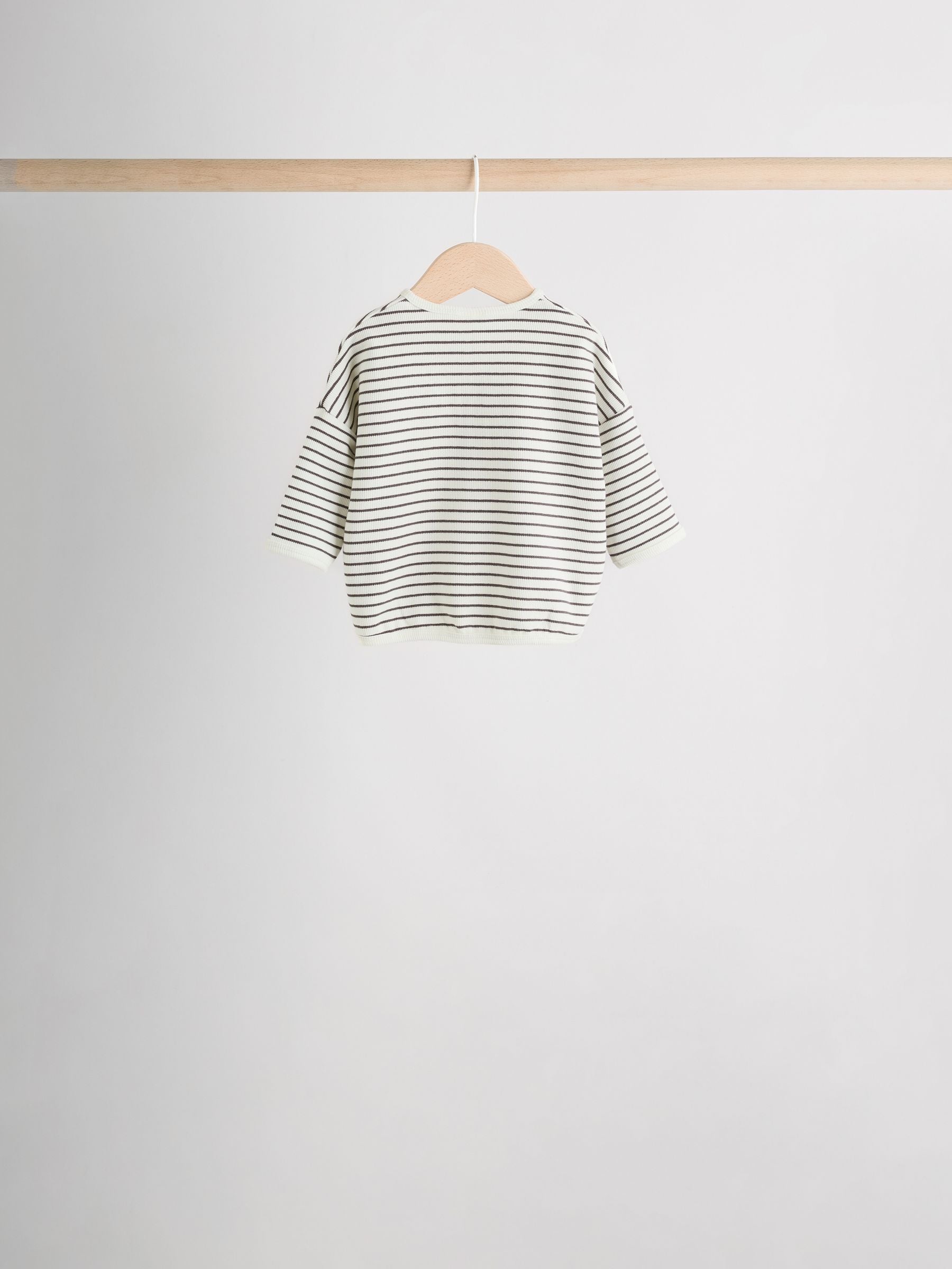 Mono Stripe Baby Long Sleeve T-Shirts 4 Pack (0mths-2yrs) image 4