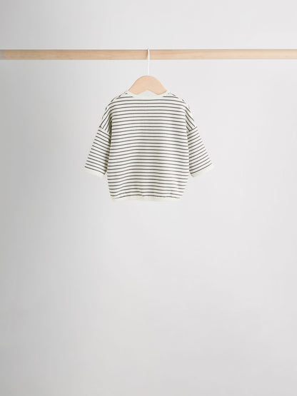 Mono Stripe Baby Long Sleeve T-Shirts 4 Pack (0mths-2yrs) image 4