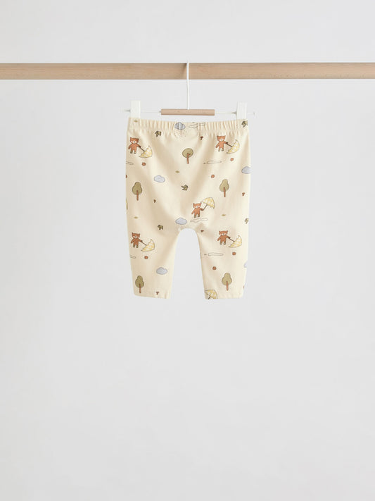 Khaki/Tan Hello Bear Tops and Leggings 6 Piece Baby Set (0mths-3yrs) image 3