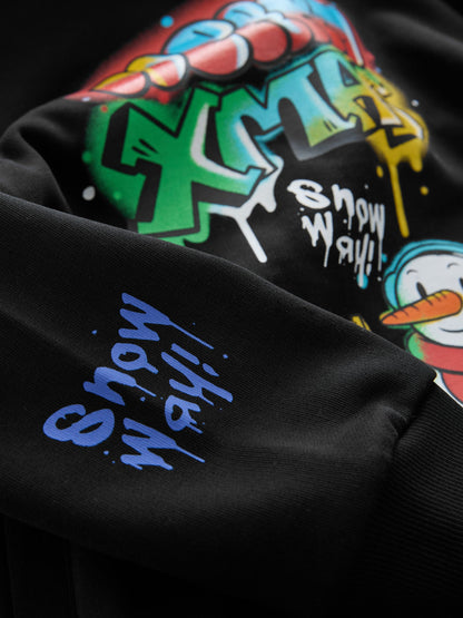 Black Christmas Hoodie (3-16yrs)