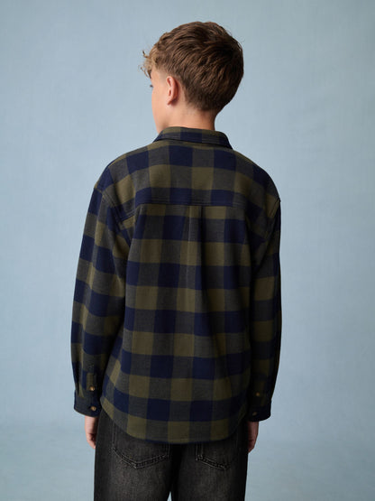Green Long Sleeve Check Shirt (3-16yrs) - image 3