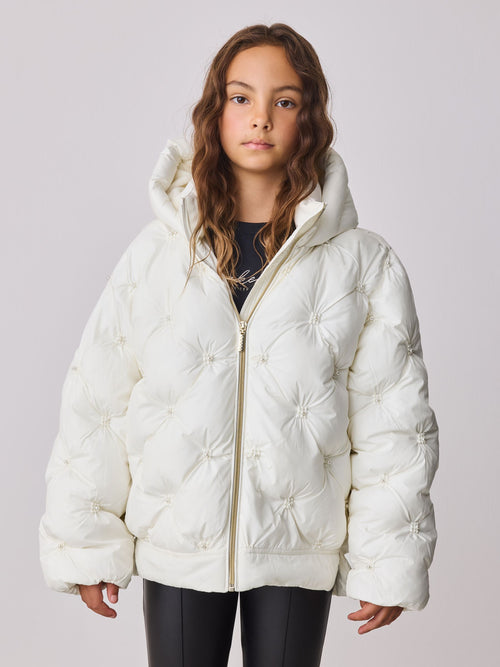 Baker by Ted Baker Cream Padded Pearl Coat image 1