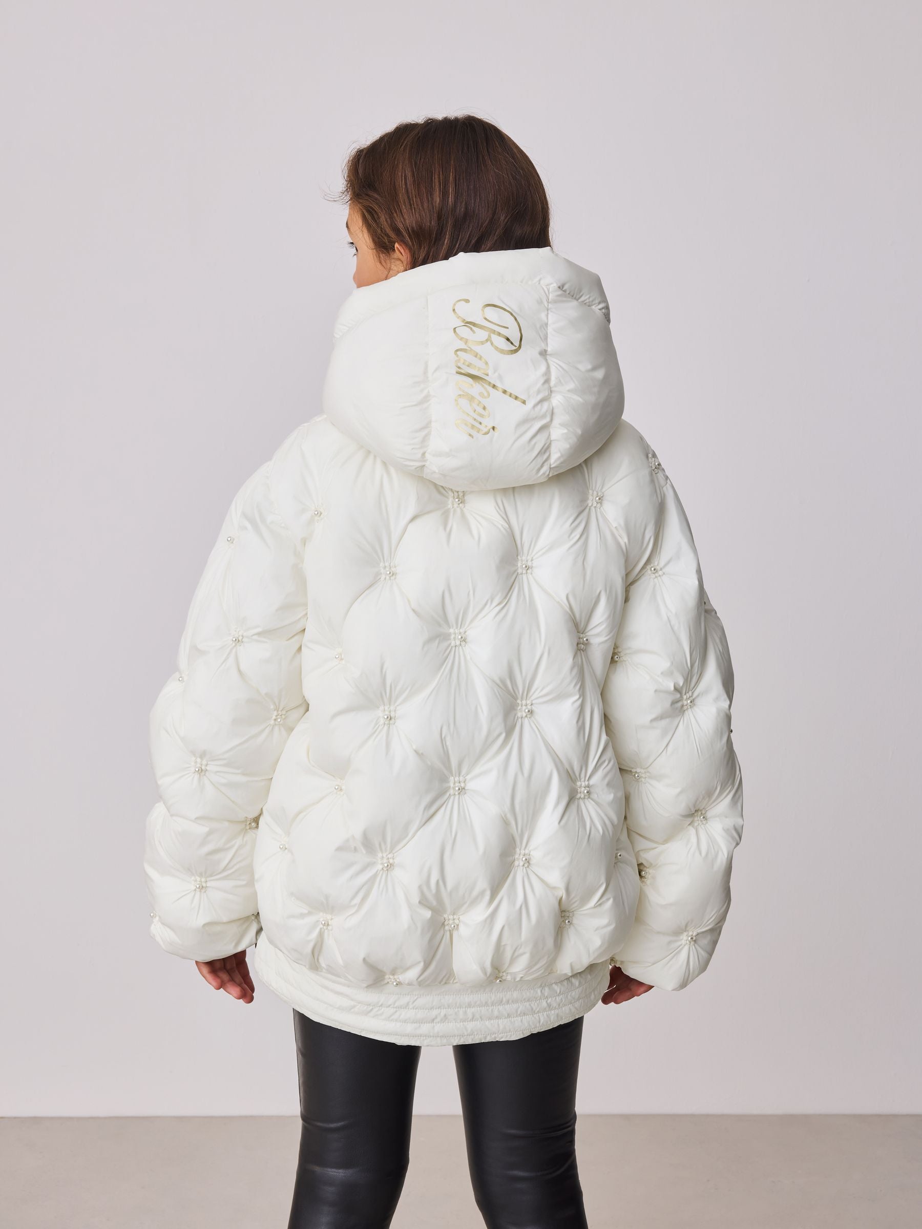 Baker by Ted Baker Cream Padded Pearl Coat image 2