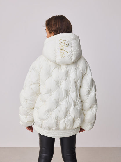 Baker by Ted Baker Cream Padded Pearl Coat image 2