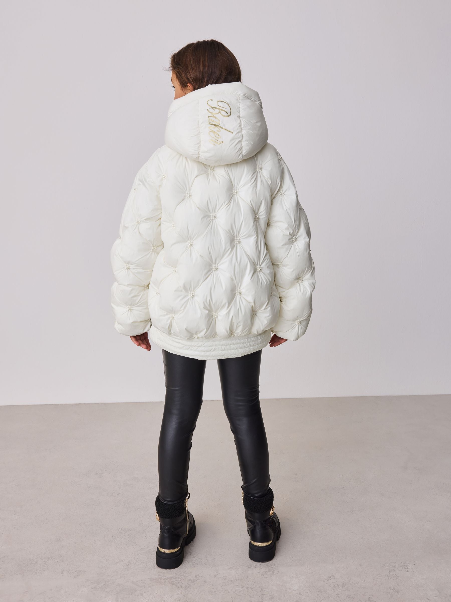Baker by Ted Baker Cream Padded Pearl Coat image 3