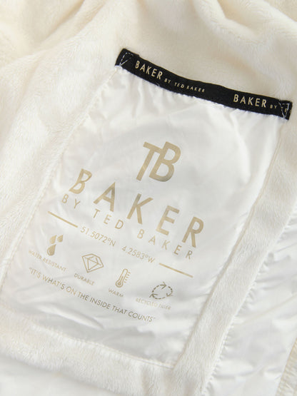 Baker by Ted Baker Cream Padded Pearl Coat image 8