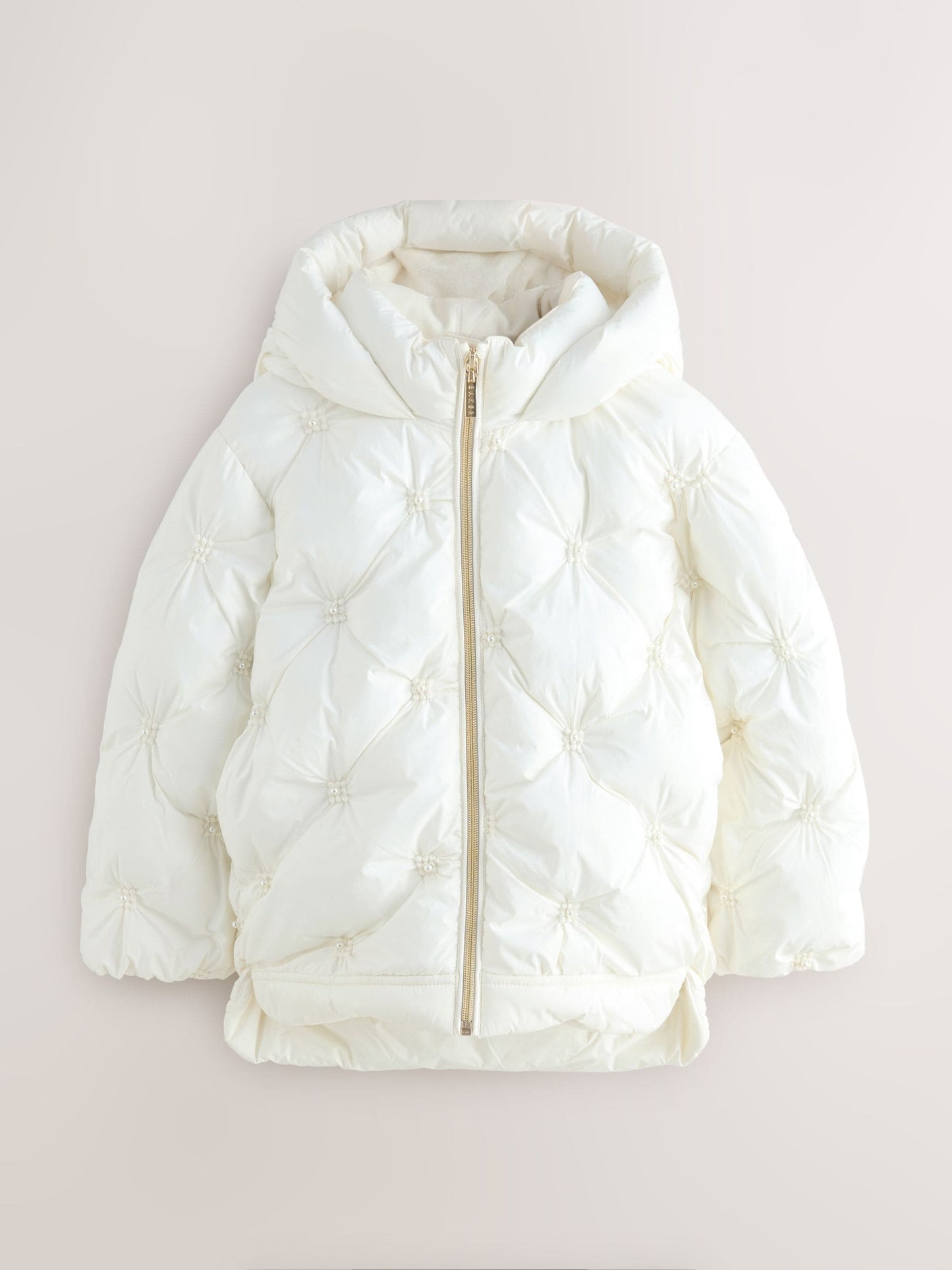 Baker by Ted Baker Cream Padded Pearl Coat image 9