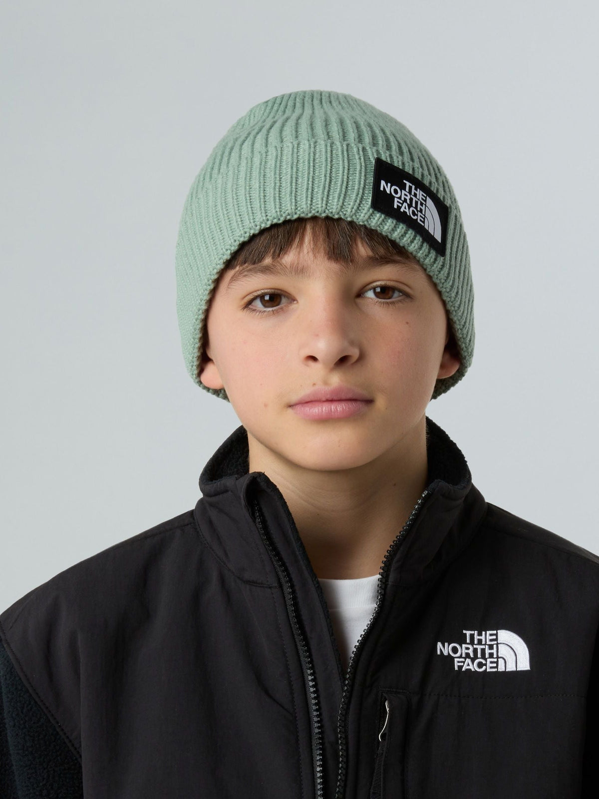 The North Face Mint Green Kids Cabin Ski Tuke Pom Beanie - image 1