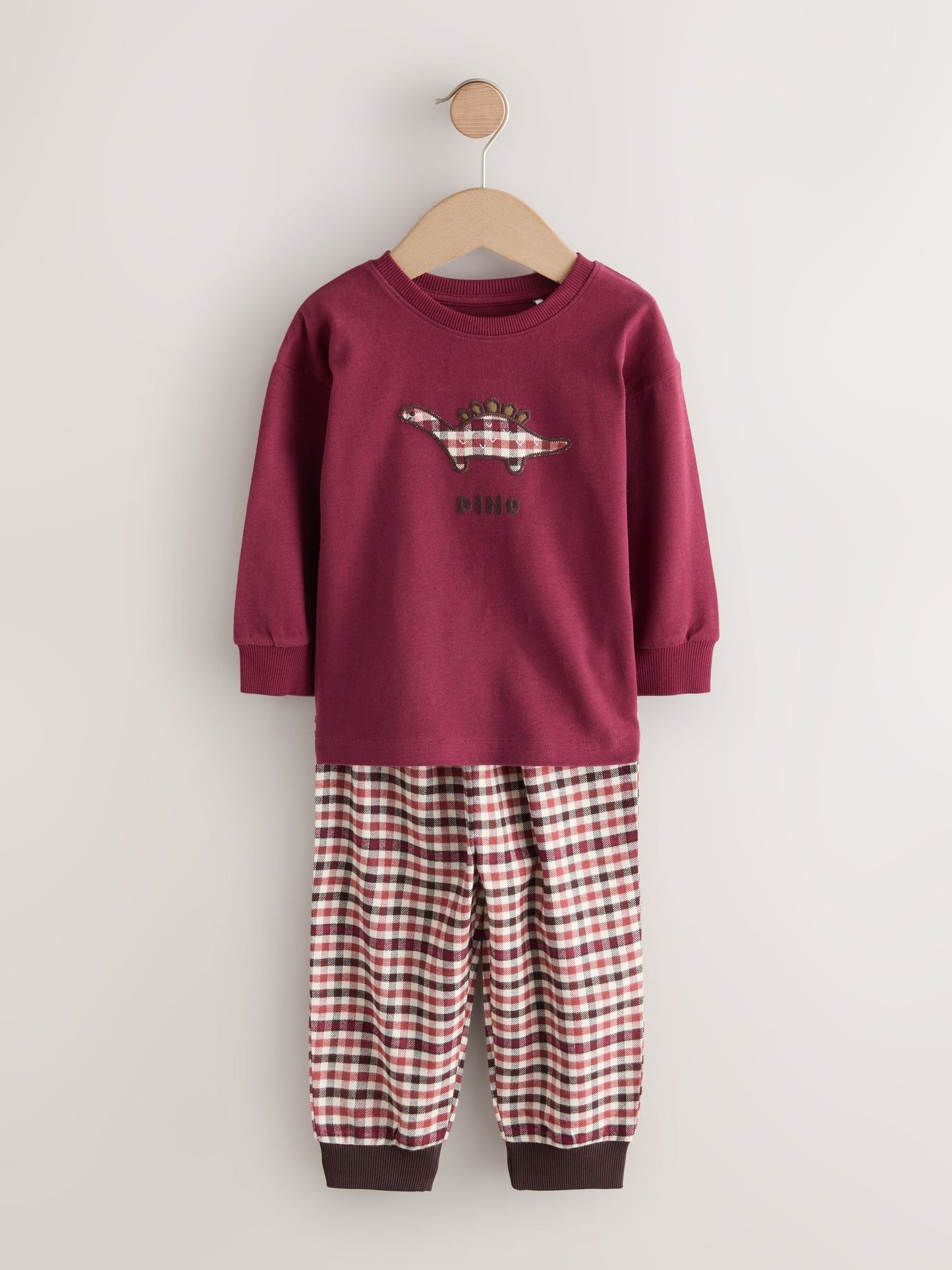 Red/Green Check Woven Bottom Pyjamas 3 Pack (9mths-12yrs)