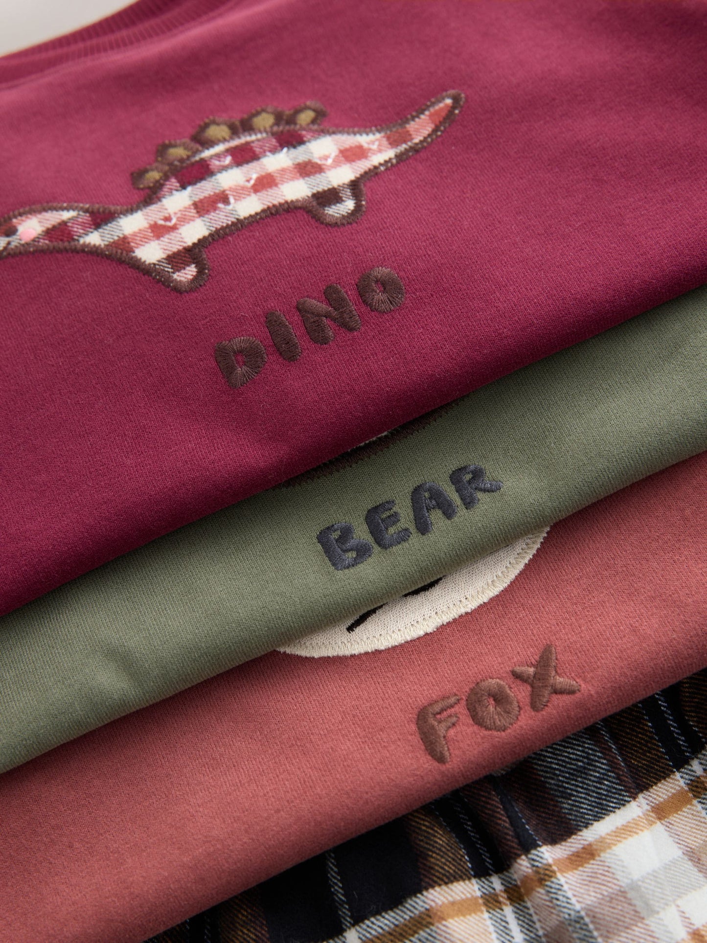 Red/Green Check Woven Bottom Pyjamas 3 Pack (9mths-12yrs)