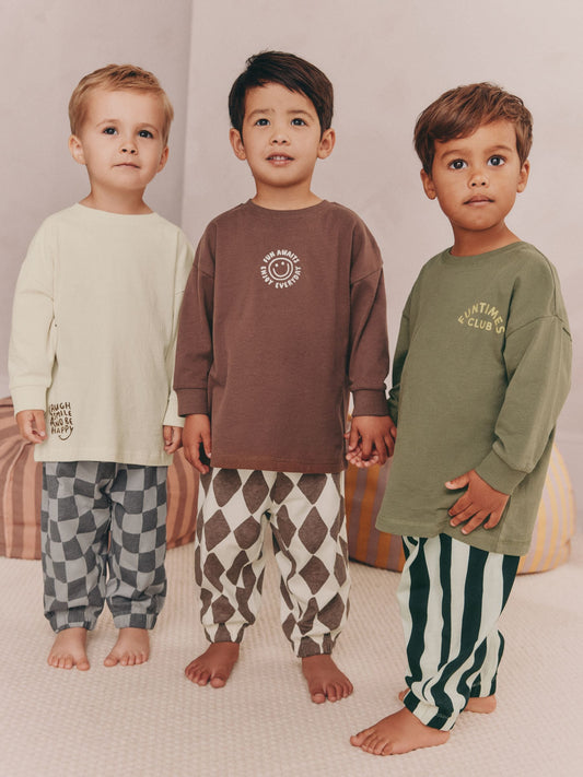 Multi Oversized Pyjamas 3 Pack (9mths-10yrs) image 1