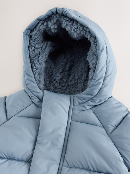 Blue Hooded Baby Puffer Jacket (0mths-2yrs)