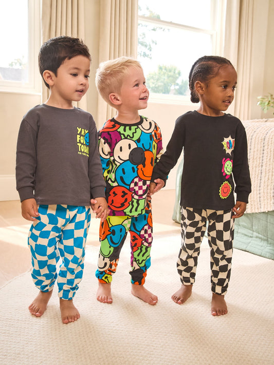 Multi Relaxed Snuggle Pyjamas 3 Pack (9mths-8yrs)