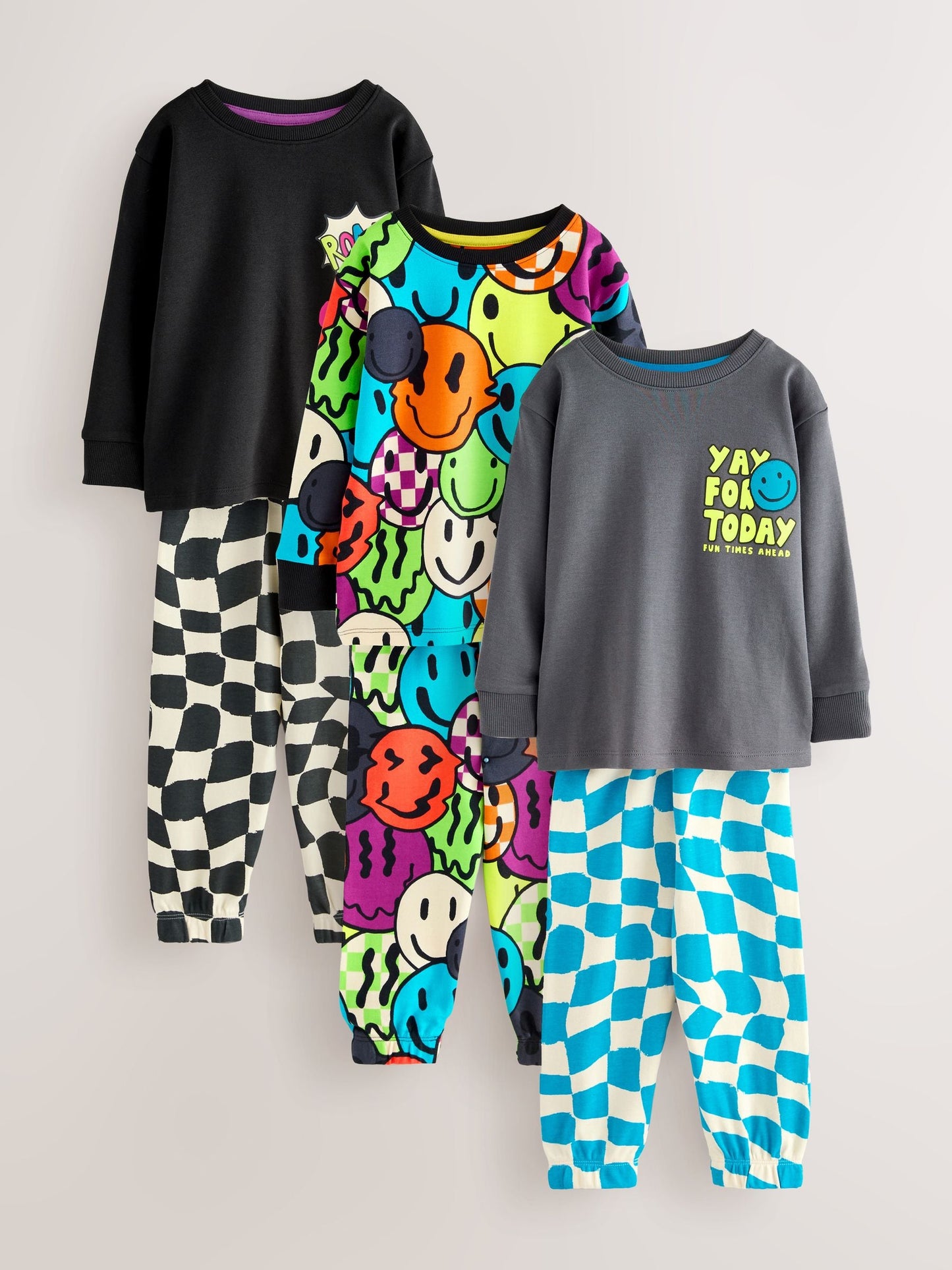 Multi Relaxed Snuggle Pyjamas 3 Pack (9mths-8yrs)