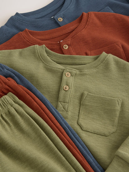 Multi Relaxed Fit Pyjamas 3 Pack (9mths-12yrs)