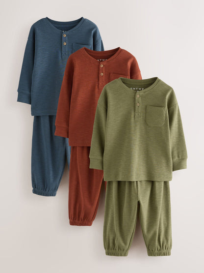 Multi Relaxed Fit Pyjamas 3 Pack (9mths-12yrs)