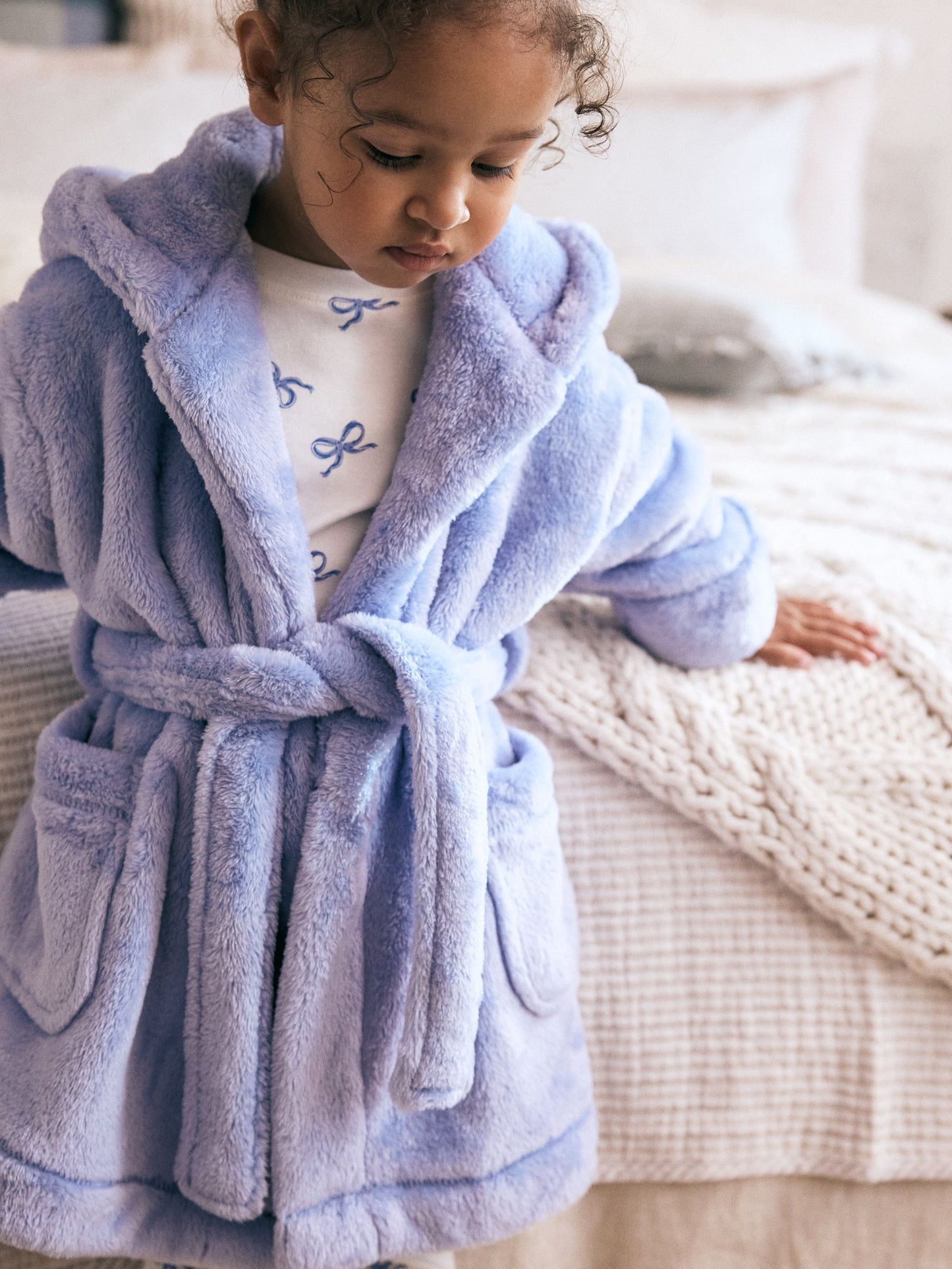 Blue Soft Touch Fleece Dressing Gown (9mths-16yrs)