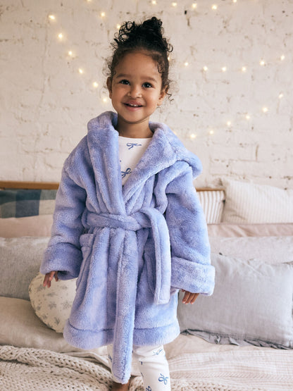 Blue Soft Touch Fleece Dressing Gown (9mths-16yrs)