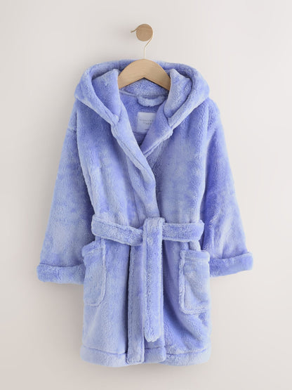 Blue Soft Touch Fleece Dressing Gown (9mths-16yrs)