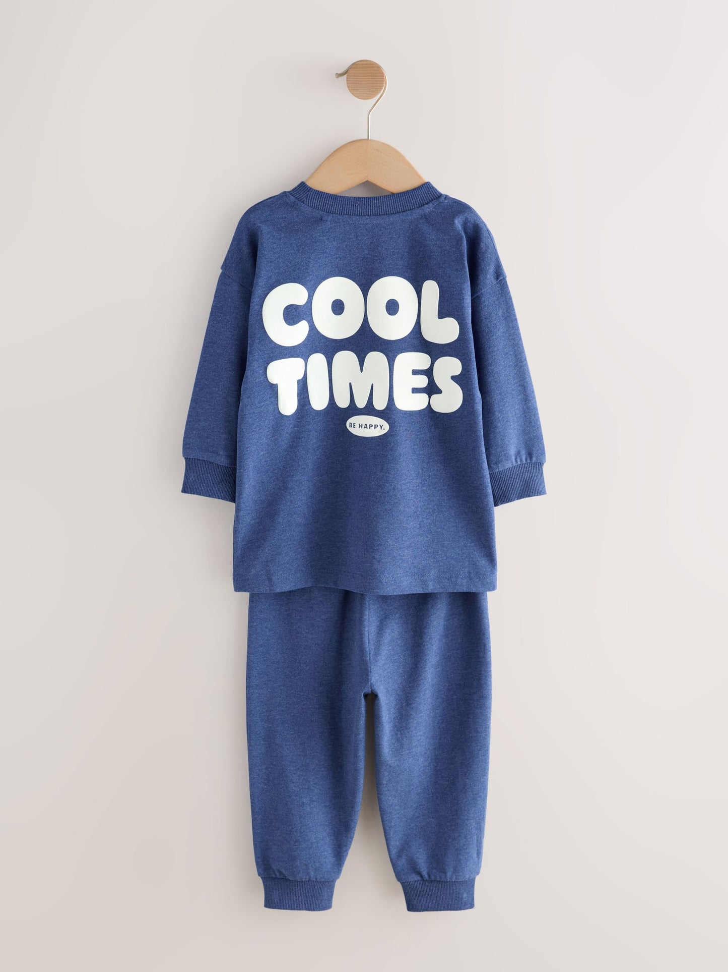Blue/Grey Slogan Relaxed Fit Pyjamas 3 Pack (9mths-10yrs) image 3