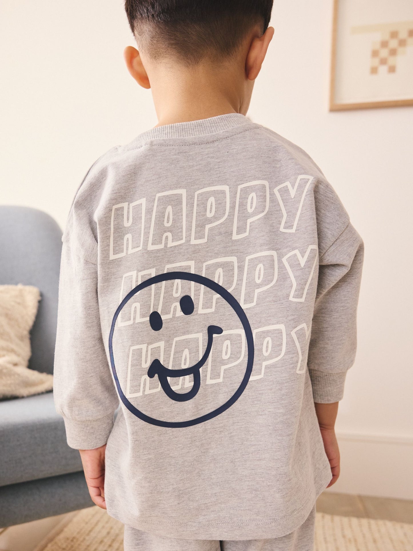 Blue/Grey Slogan Relaxed Fit Pyjamas 3 Pack (9mths-10yrs) image 8