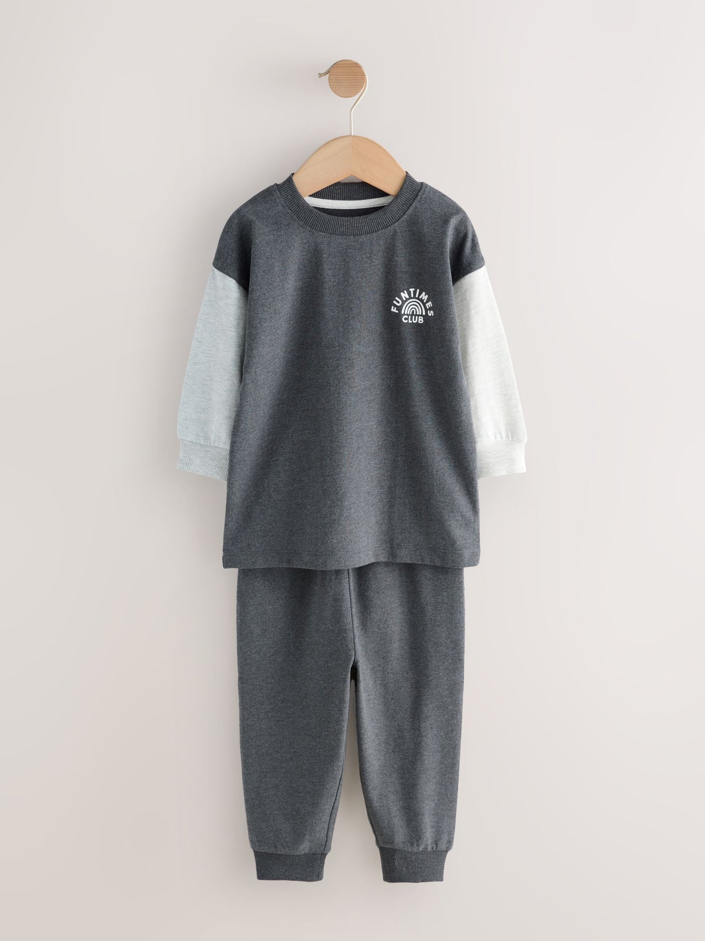 Blue/Grey Slogan Relaxed Fit Pyjamas 3 Pack (9mths-10yrs) image 10