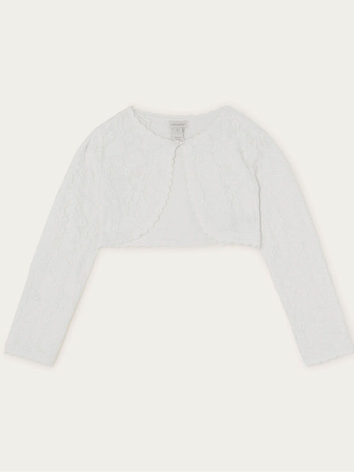 Dsiney Kidz - Monsoon White Emilia Lace Scallop Cardigan image 1