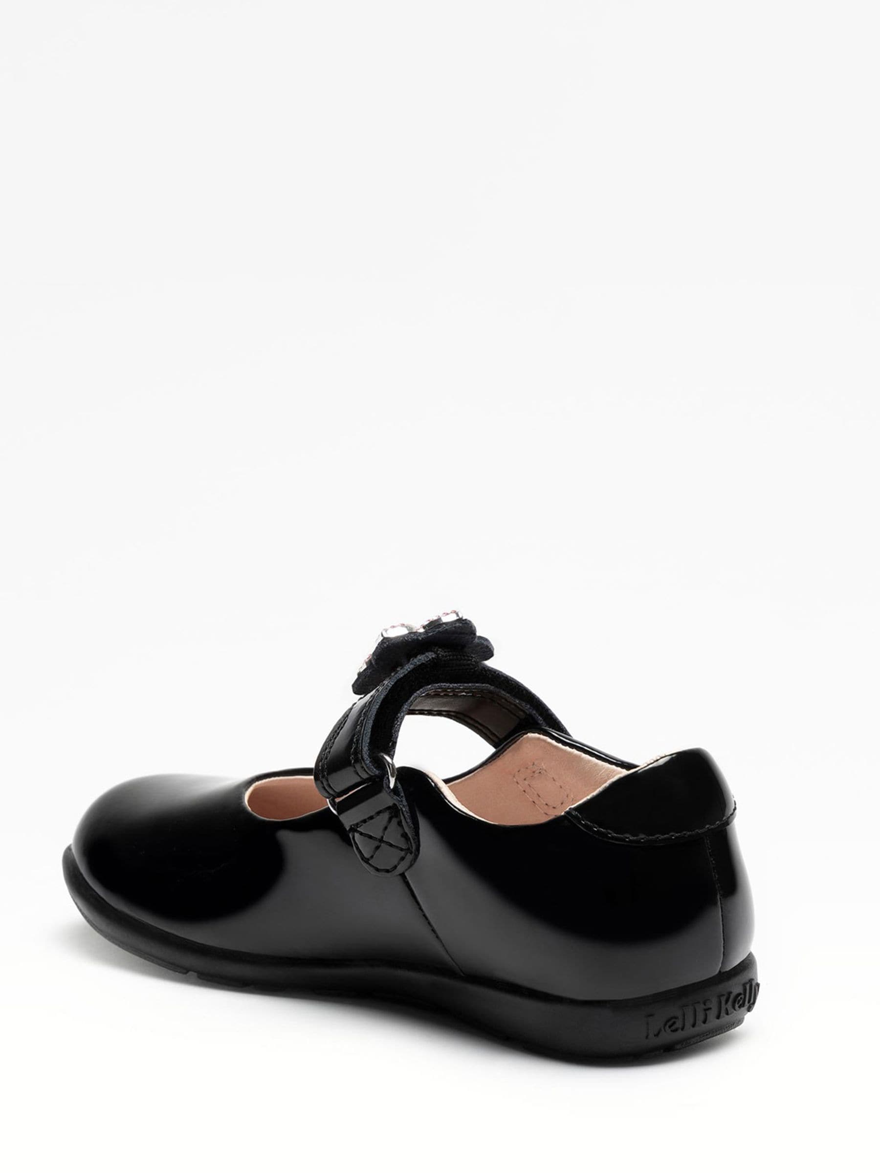Lelli Kelly Black Patent Flower Melody 2 Wide Fit Shoes image 3