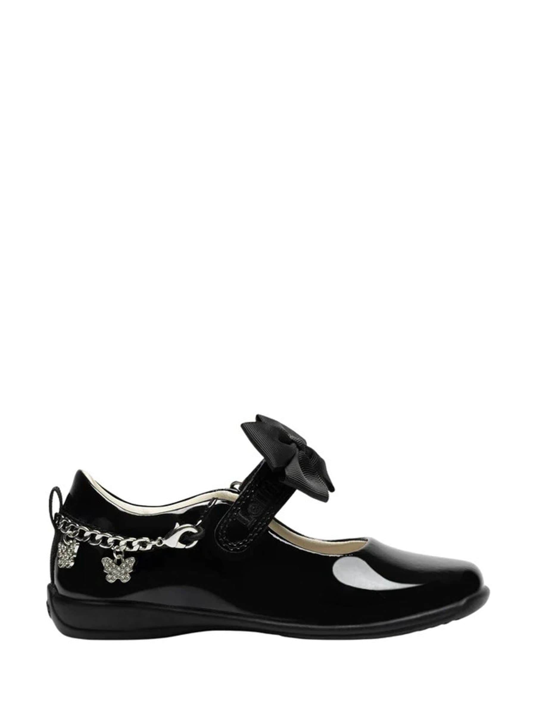 Lelli Kelly Black Patent Izzy Bow Shoes with Butterfly Charm image 1