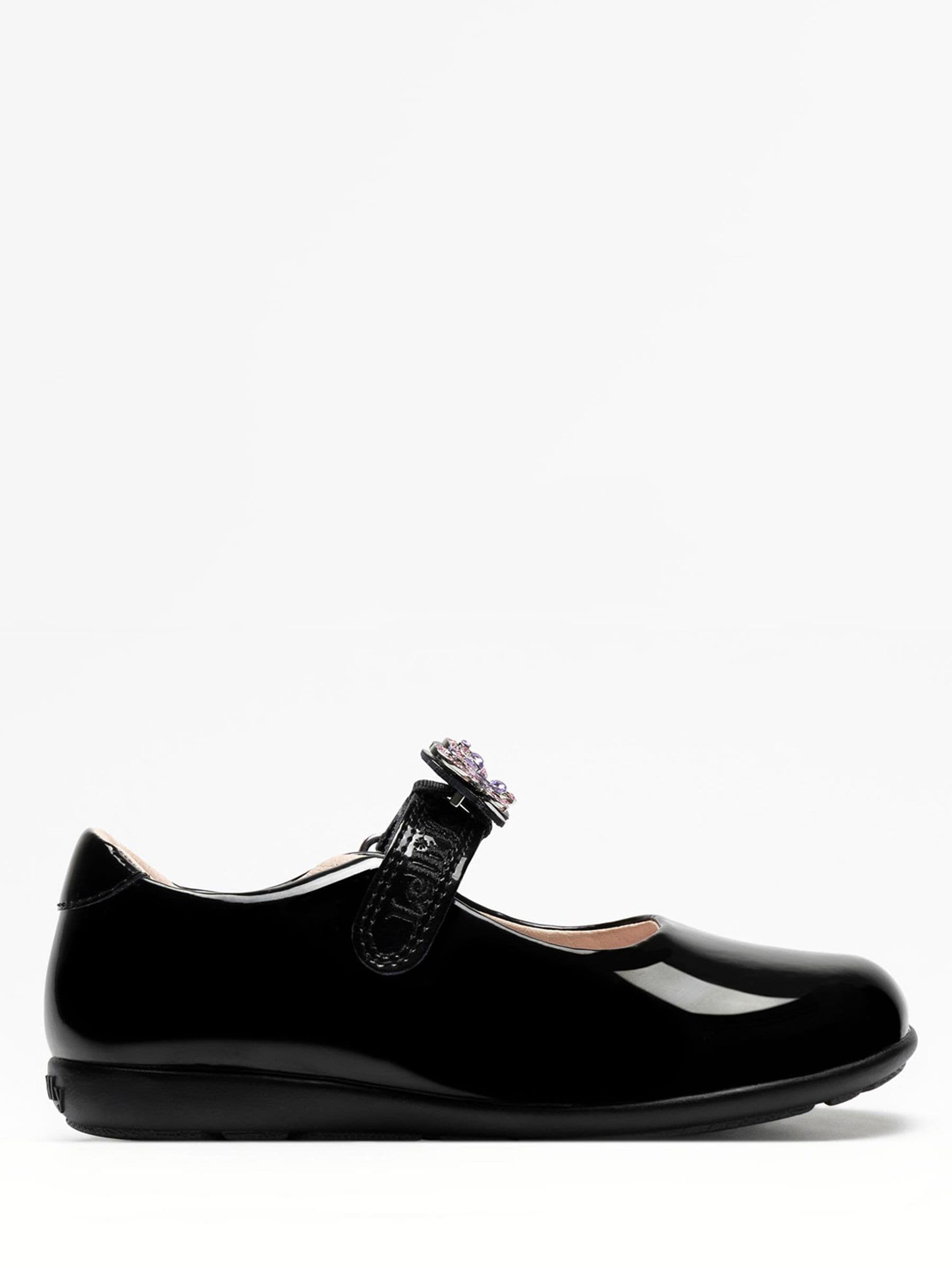 Lelli Kelly Black Butterfly Patent Flower Melody 2 Wide Fit Shoes image 2