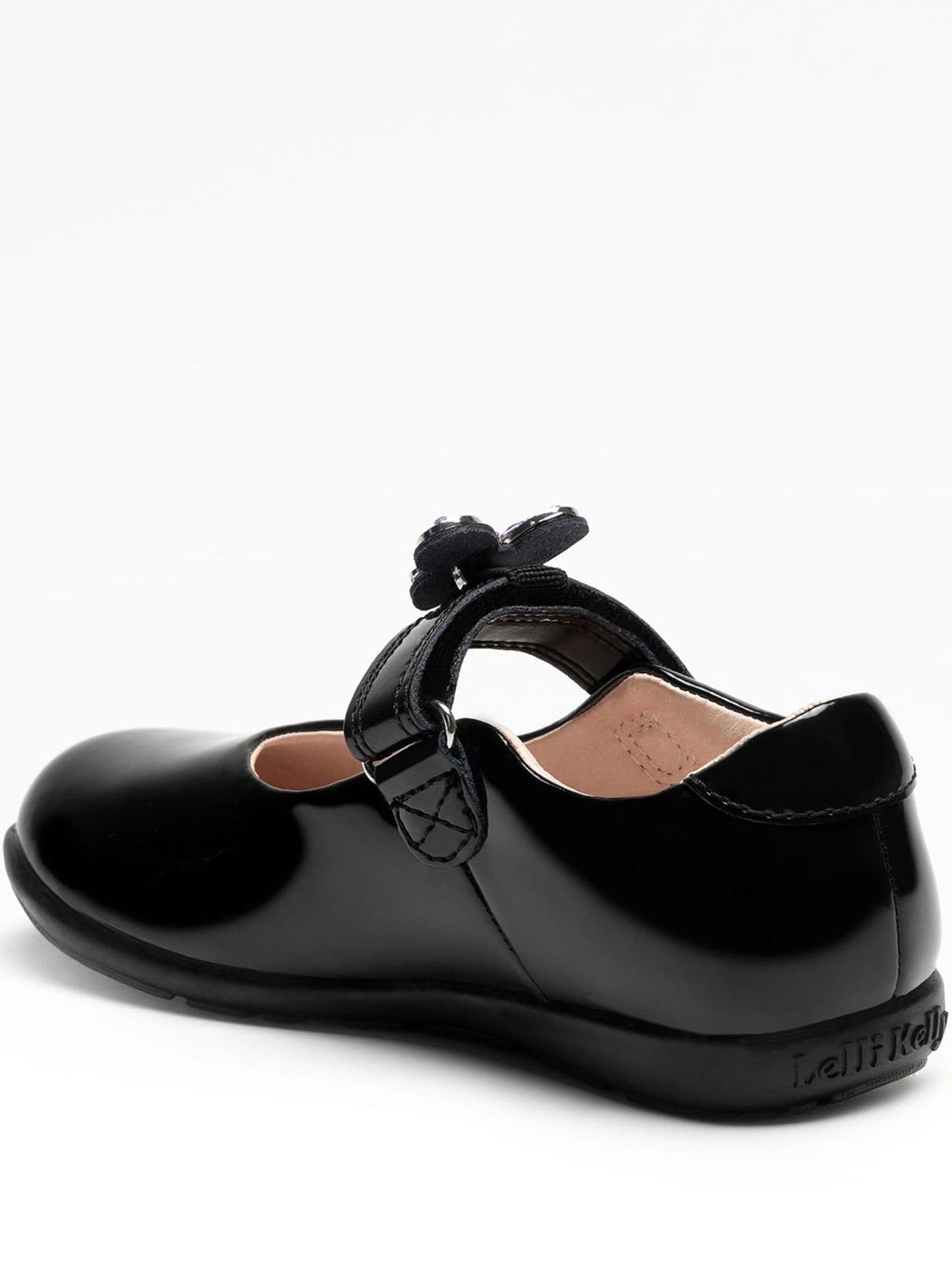 Lelli Kelly Black Butterfly Patent Flower Melody 2 Wide Fit Shoes image 3