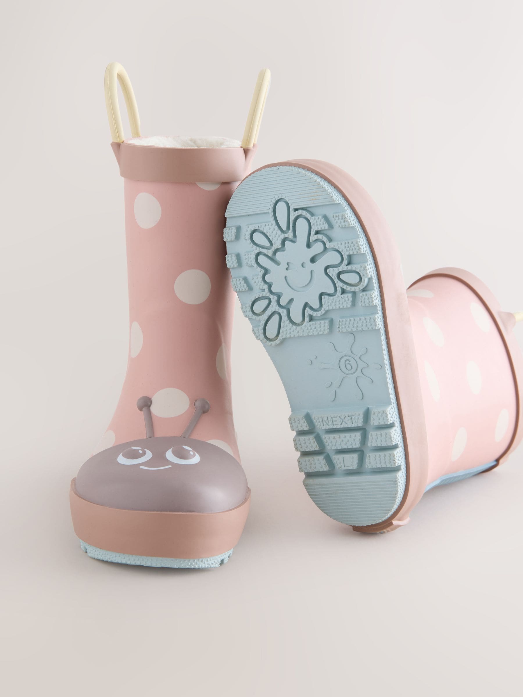 Pink Ladybird Handle Wellies image 5
